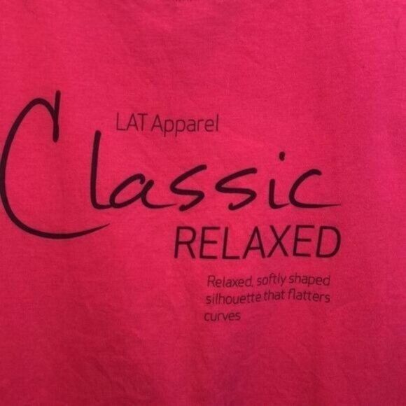 LAT Apparel Classic Relaxed Fit Red T-Shirt‎ Womens Size M - Picture 5 of 9